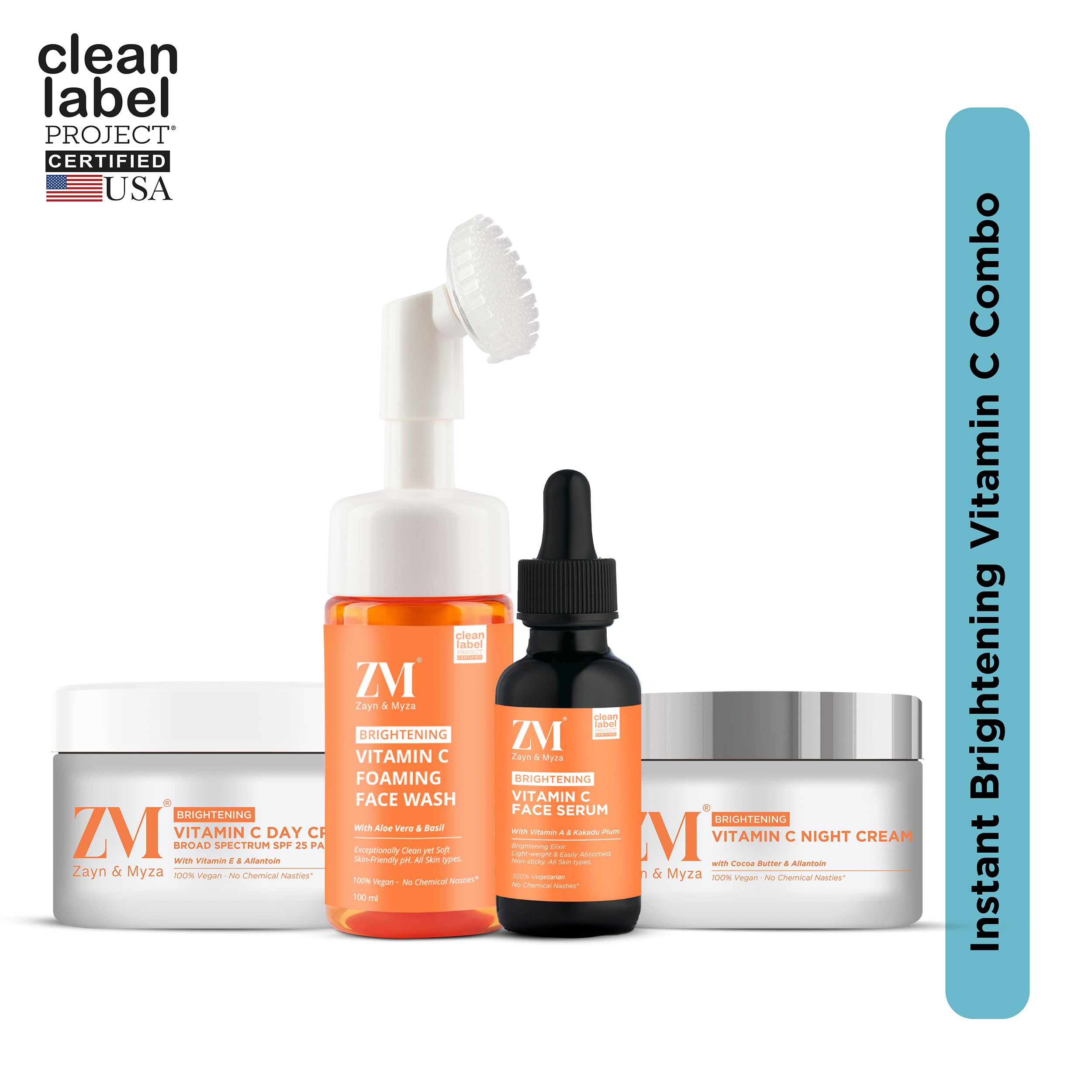 ZM Zayn & Myza Vitamin C Skin Care Combo for Brightening - Foaming